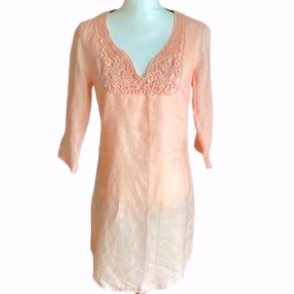 Malvin Linen Embroidered Dress Tunic Hamburg Germany - Picture 1 of 14